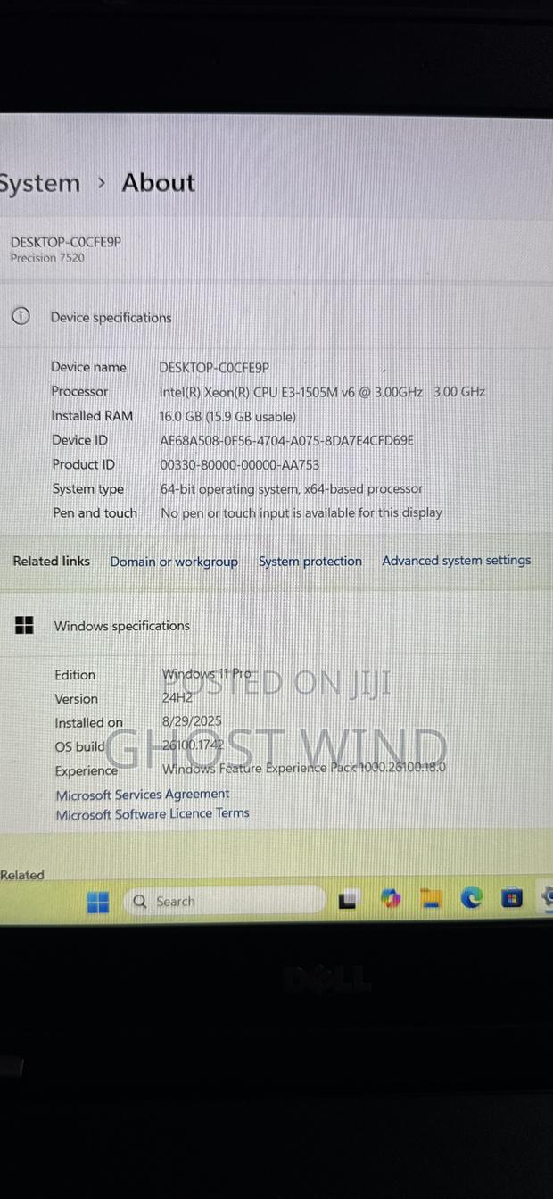 Laptop Dell Precision 15 7520 16GB Intel Xeon SSD 512GB photo 4