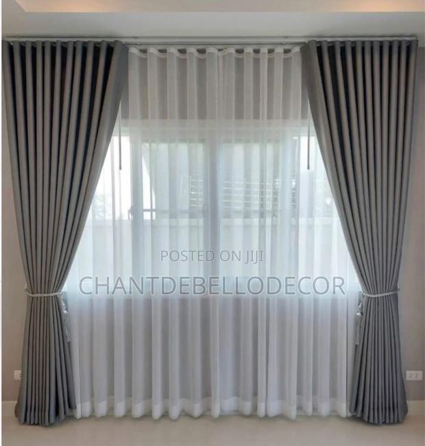Light Grey Sunblock Curtains 300ghc 2 In 1 Without Voile