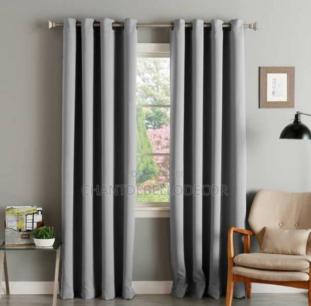 Plain Blackout Curtains 300ghc For Two Pieces ( 2 In 1