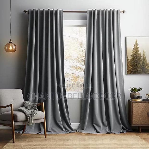 High Quality Thermal Insulated Embossed Blackout Curtains photo 2