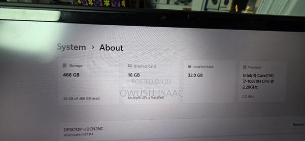 Laptop Dell Alienware 17 R4 32GB Intel Core I7 SSD 512GB