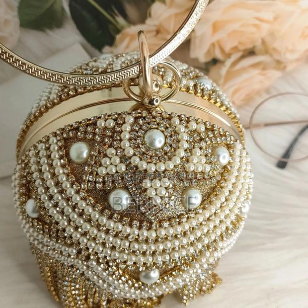 Luxury Pearl Crystal Evening Clutch Bag photo 4