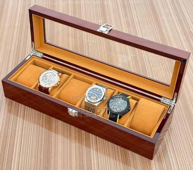 6 Slots Wooden Watches Haven - Brown · Photo 3