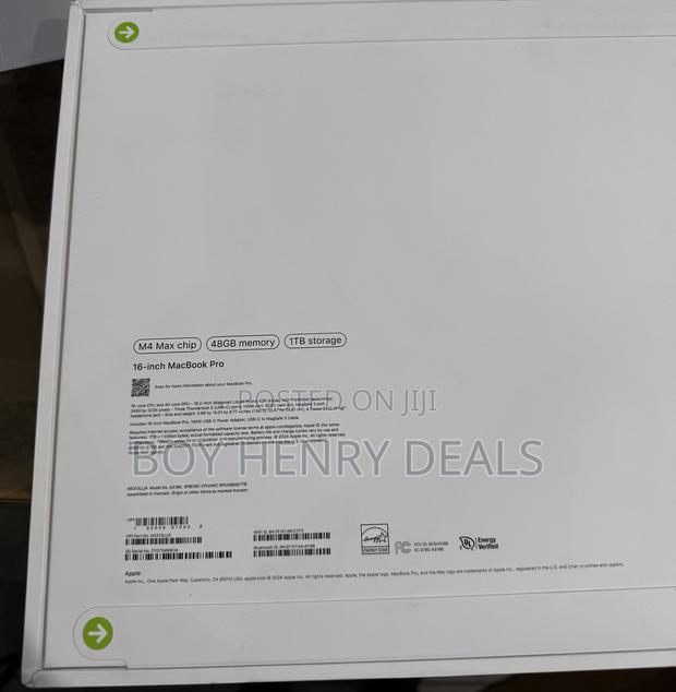 New Laptop Apple MacBook Pro 2024 M4 Pro 16-Inch 48GB Apple M4 SSD 1T