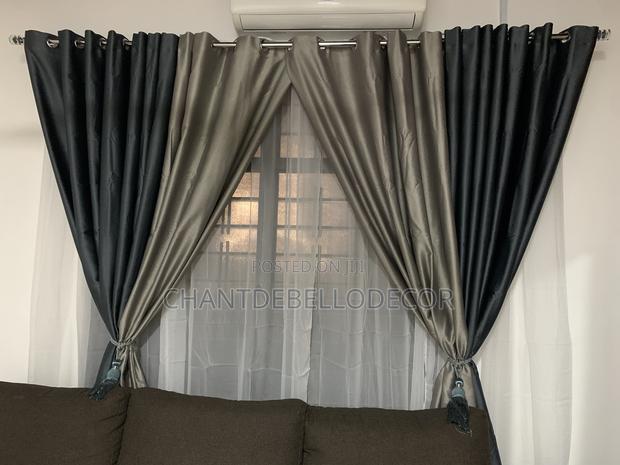 Embossed Total Blackout Curtains 400ghc A Pair ( Without Voile photo 2