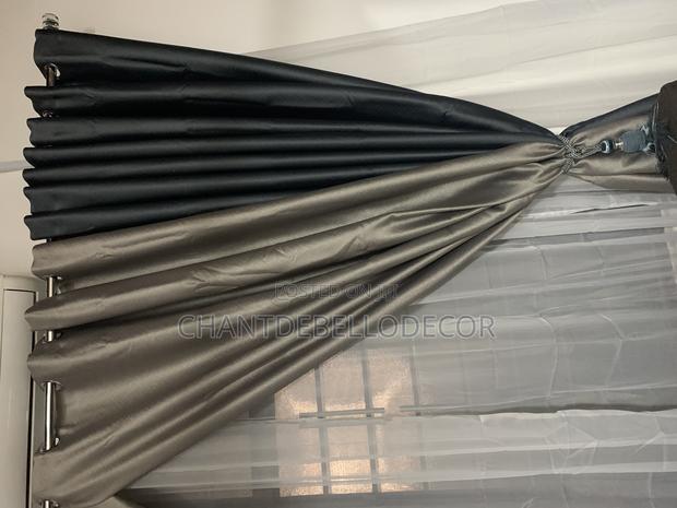 Embossed Total Blackout Curtains 400ghc A Pair ( Without Voile photo 3
