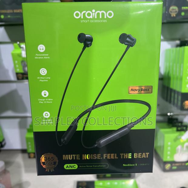 Oraimo Necklace 5 30db Noise Cancellation Call Vibration Earphones
