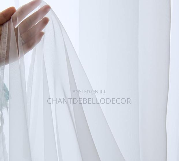 Transparent White Voile Curtains 240ghc A Pair photo 2
