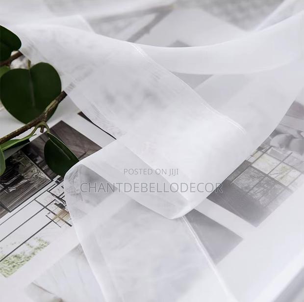 Transparent White Voile Curtains 240ghc A Pair photo 3