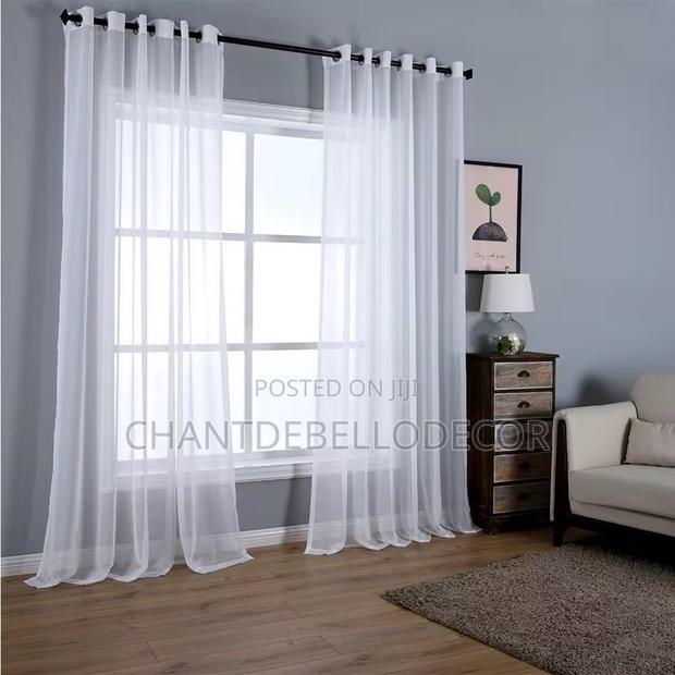 Transparent White Voile Curtains 240ghc A Pair