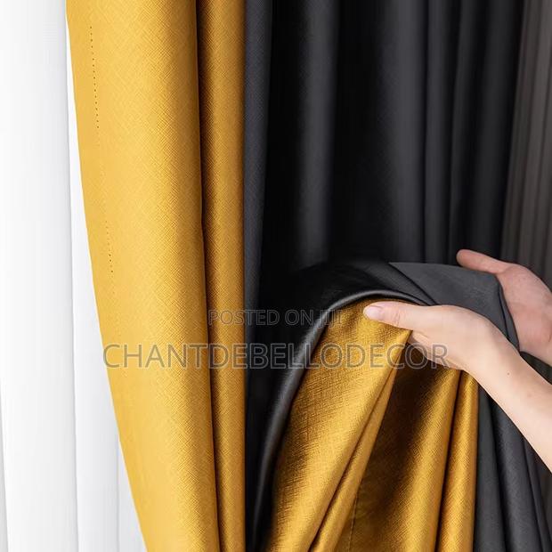 Embossed Total Blackout Curtains 400ghc A Pair For Each Color photo 4