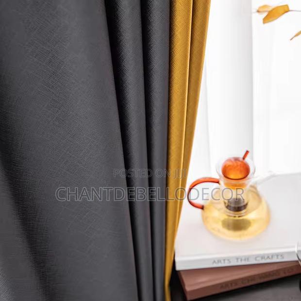 Embossed Total Blackout Curtains 400ghc A Pair For Each Color photo 3