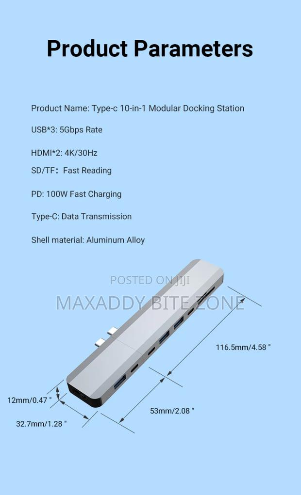 Usb-c Docking Station 10 In 1 Magnetic Hub With Dual Monitor photo 11