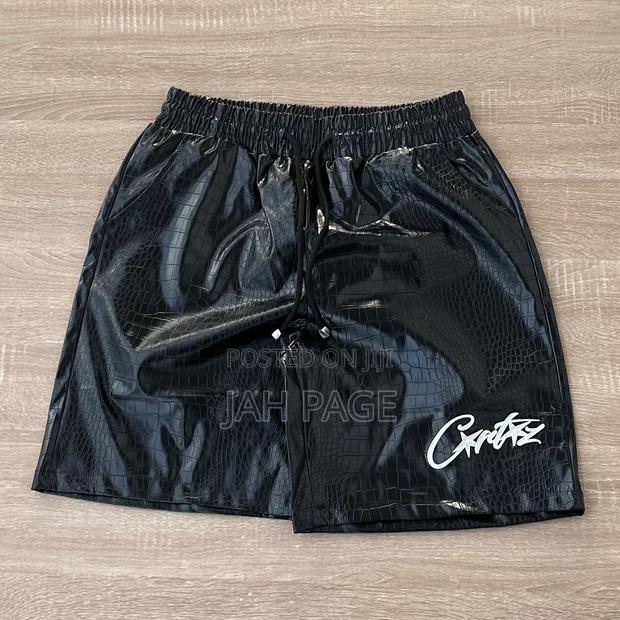Leather Paint Shorts