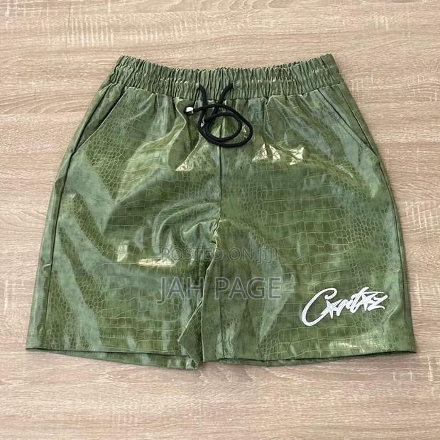 Leather Paint Shorts