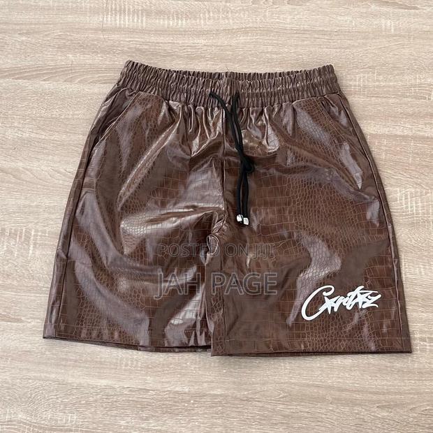 Leather Paint Shorts