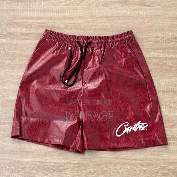Leather Paint Shorts