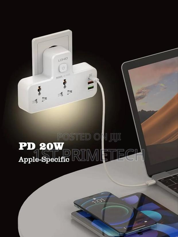 Ldnio Multi-port Wall Plug(With Night Lamp) photo 3
