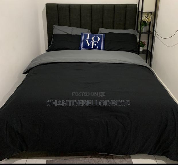 7-piece King Size Black And Dark Grey Removable Duvet Set photo 2