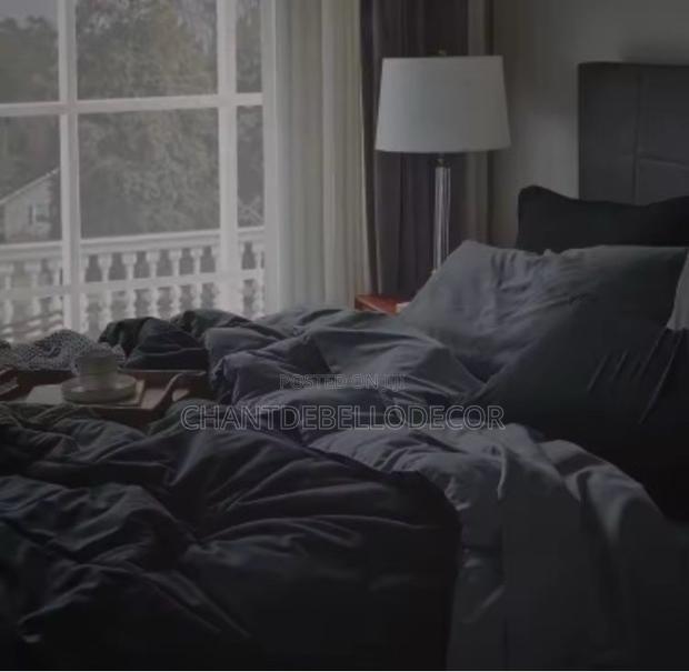7-piece King Size Black And Dark Grey Removable Duvet Set photo 4