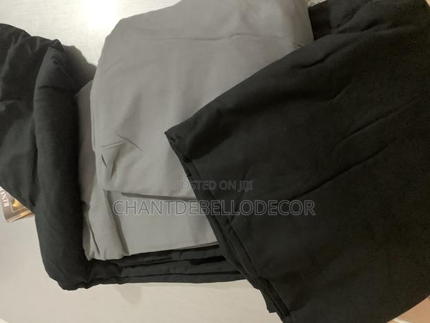 7-piece King Size Black And Dark Grey Removable Duvet Set photo 6