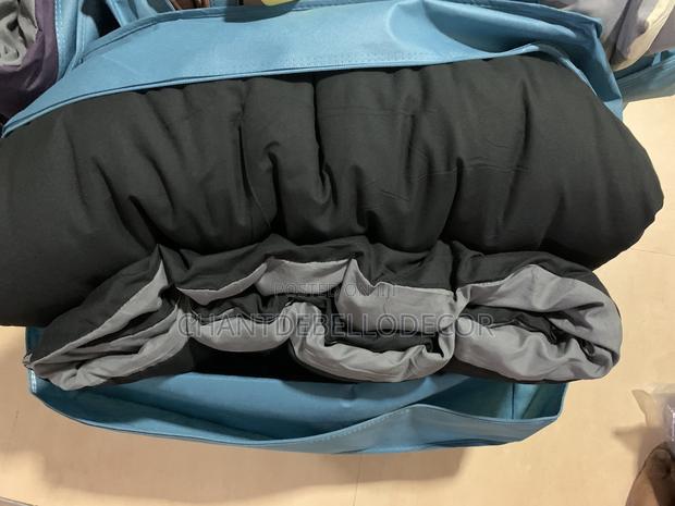 7-piece King Size Black And Dark Grey Removable Duvet Set photo 5