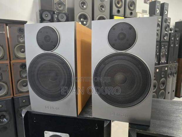 Powerful Denon Bookshelf Solid Speakers Heavy Pair Of Bookshelf! photo 2