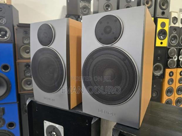 Powerful Denon Bookshelf Solid Speakers Heavy Pair Of Bookshelf! photo 3