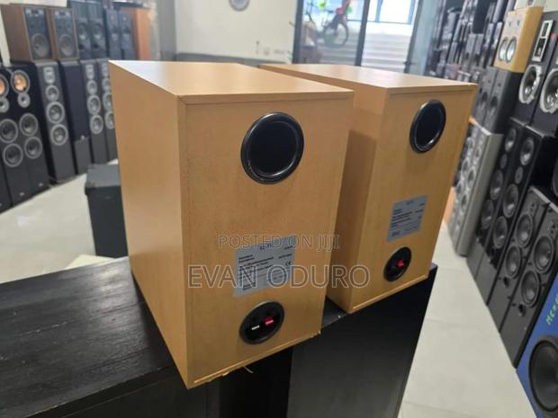Powerful Denon Bookshelf Solid Speakers Heavy Pair Of Bookshelf! photo 4