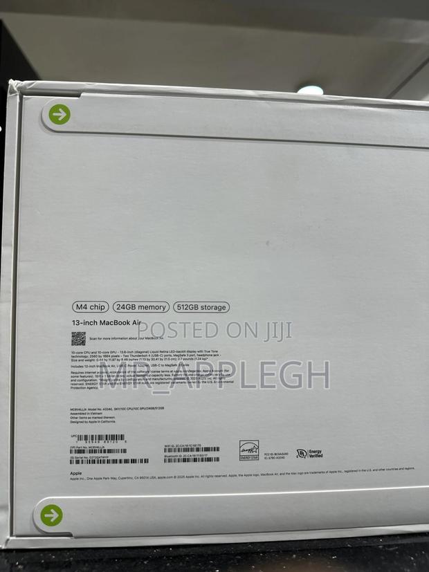 New Laptop Apple MacBook Air 2025 M4 13-Inch 24GB Apple M4 SSD 512GB photo 2