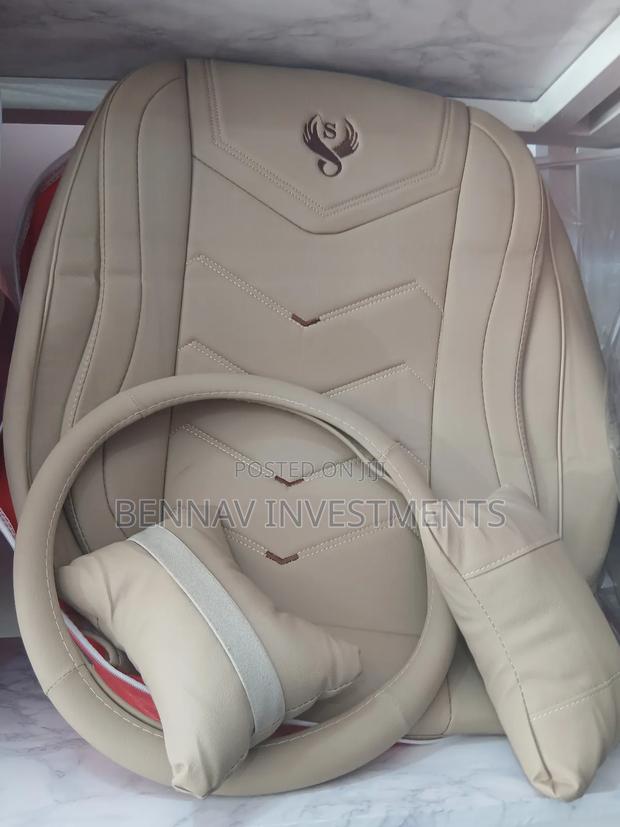 Premium Quality Leather Car Seat Cover - Beige, Gray, Black And Red photo 2
