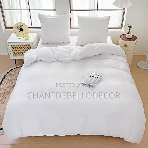 7-piece Removable King Size Plain White Duvet Set photo 2