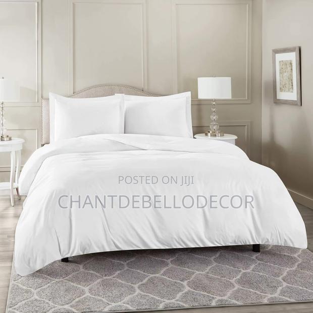 7-piece Removable King Size Plain White Duvet Set