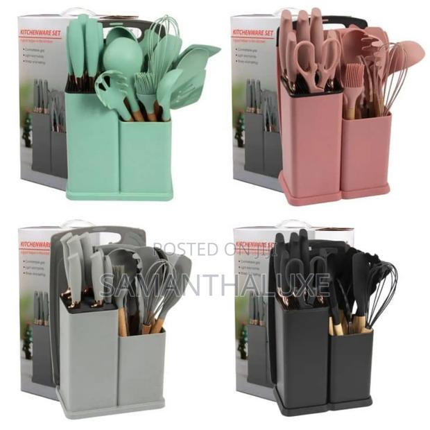Silicone Kitchen Utensil Set With Holder – 12pcs Cooking Tools