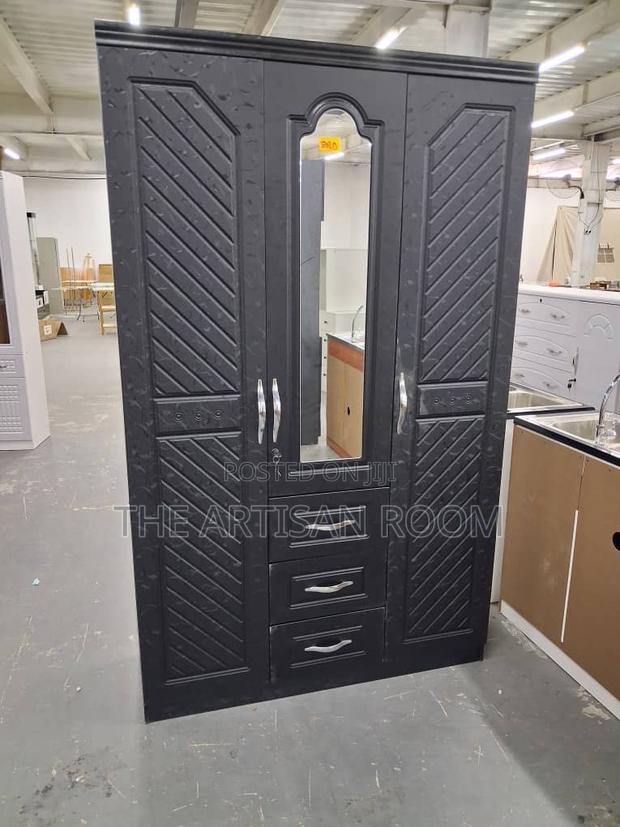 Black Walnut 3 Doors Wardrobe