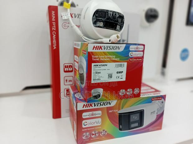 Hikvision 6mp Dual Lens Stiteched Wide Angle Colorvu Fixed Turret
