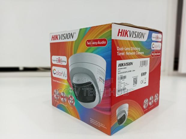 Hikvision 6mp Dual Lens Stiteched Wide Angle Colorvu Fixed Turret photo 3