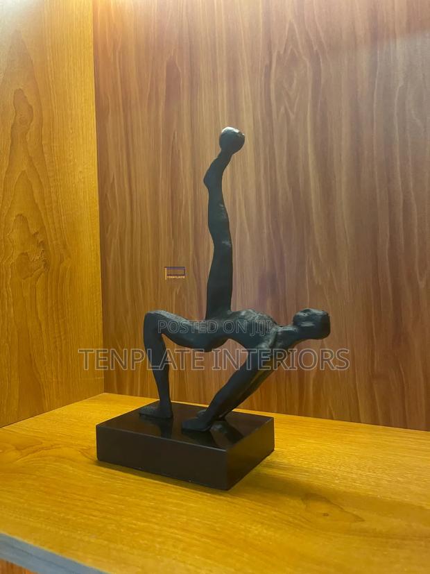 Acrobat Stance Sculpture (Marble & Metalk)
