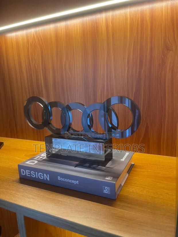 Glass Geometric Ring Sculpture (Audi) photo 2