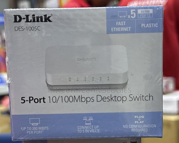 D-Link Des-1005a 5port Ethernet Switch Desktop (Plastic) · Photo 4