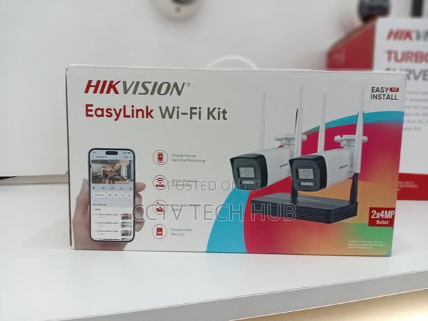 Hikvision 4mp H.265 Two Bullet Wifi NVS Kit