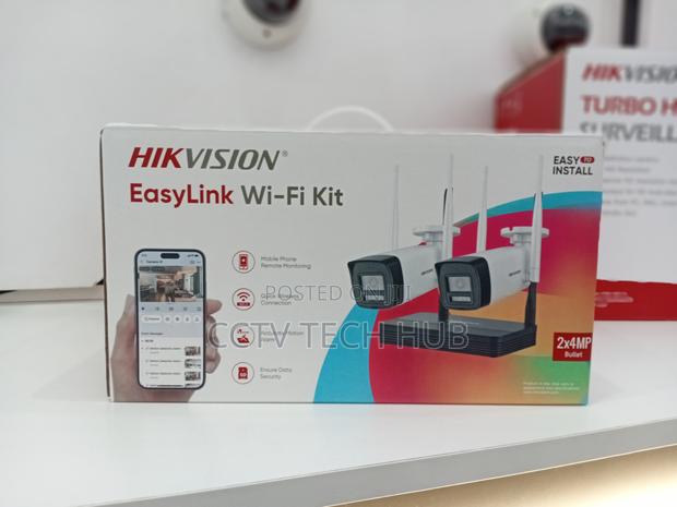 Hikvision 4mp H.265 Two Bullet Wifi NVS Kit photo 3