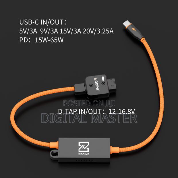 Zgcine D-tap To Usb-c Pd 2-way V-mount Charger Power Delivery Cable photo 6