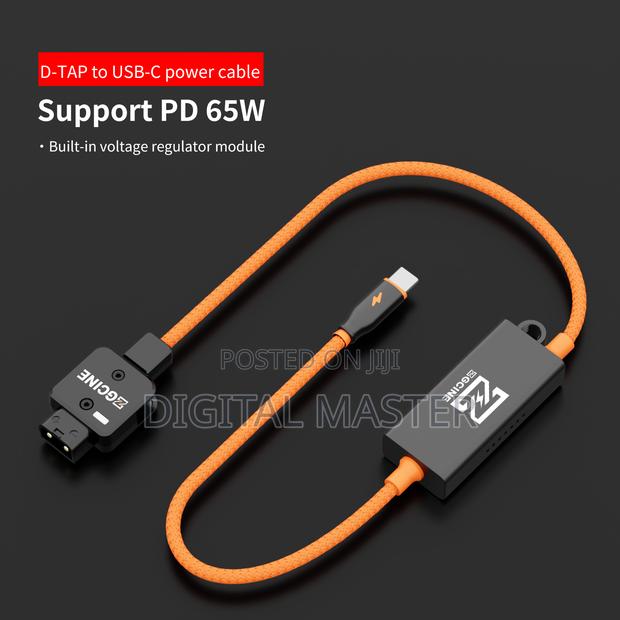 Zgcine D-tap To Usb-c Pd 2-way V-mount Charger Power Delivery Cable photo 11