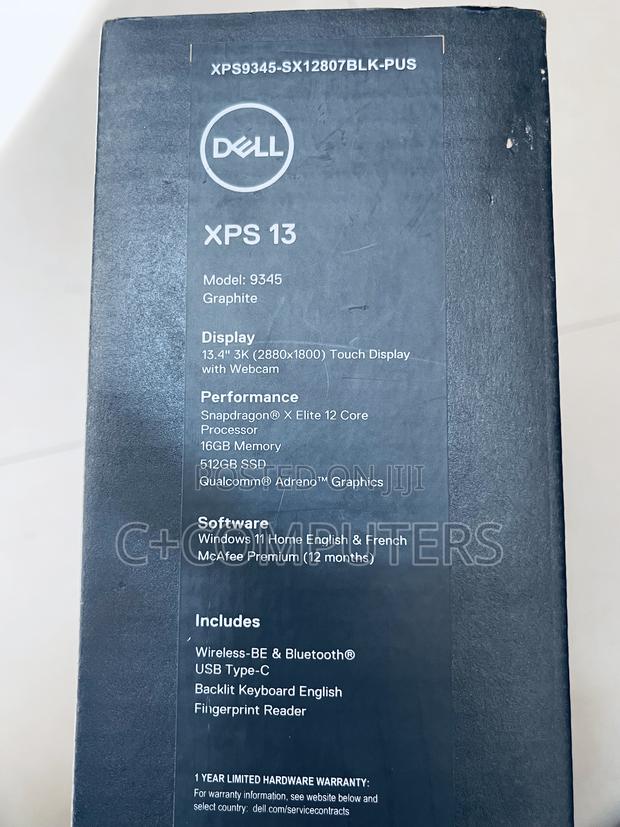 New Laptop Dell XPS 13 16GB Qualcomm Snapdragon X Elite SSD 512GB