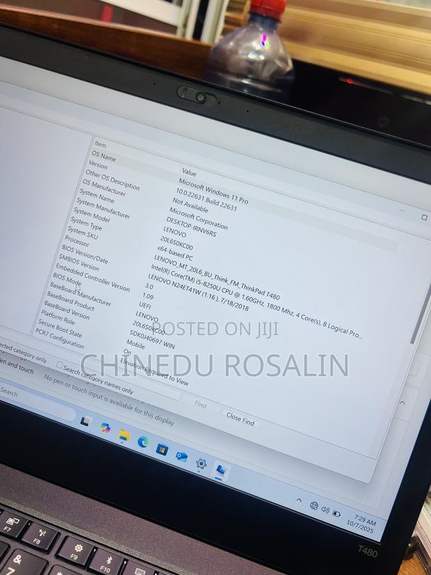 Laptop Lenovo ThinkPad T480 8GB Intel Core I5 SSD 256GB photo 6
