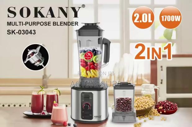 Sokany Sk-03043 (2 in 1) Countertop Blender and Grinder