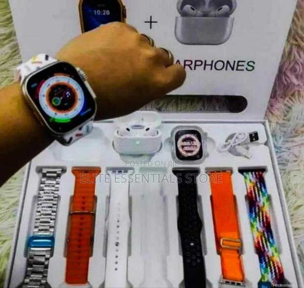 10 in 1 I20 Ultra Max Suit Smart Watch Airpod With Straps photo 3