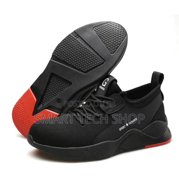 Black Red Breathable Soft Safety Work Shoes With Steel Toe And Kevlar photo 6