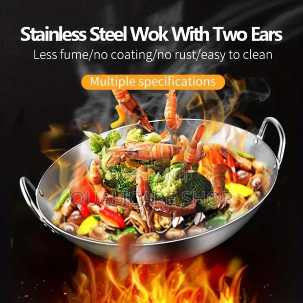 Stainless Steel 38cm Non Stick Wok · Photo 4
